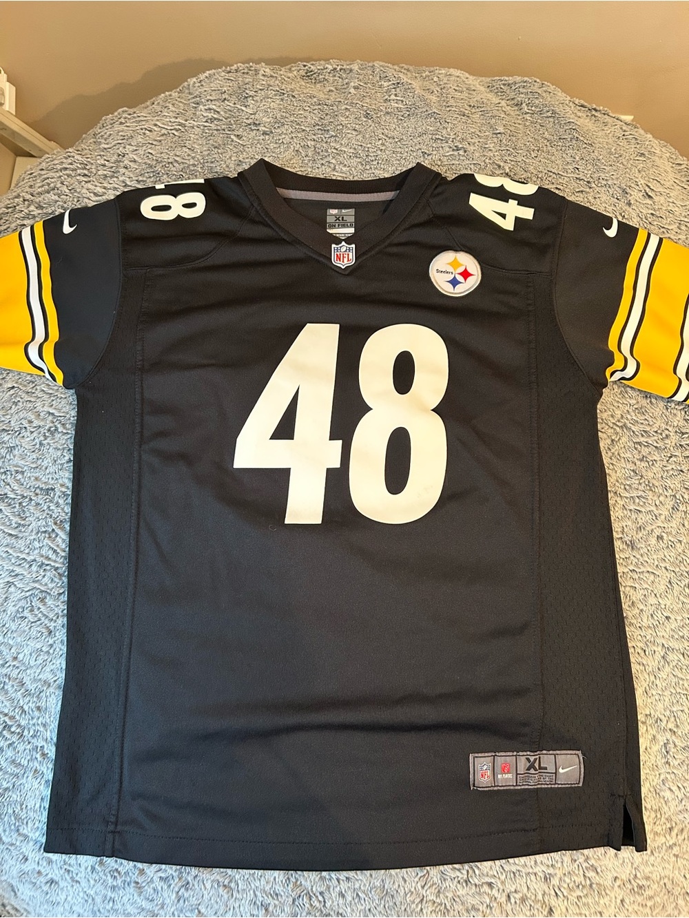 Nike Kids XL Pittsburgh Steelers Bud Dupree #48 Black Jersey